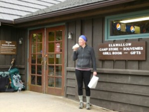 We got the first (blackberry) shake made on the first day of the Elwell of season! :-)