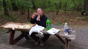 Mmmmmm! P'zzzzaaa on the trail. :-)