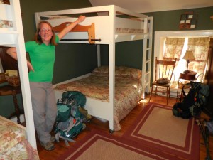 Our bunks in the Town's Inn...