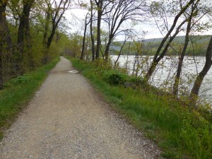 Walking out of Harpers Ferry on the C&O Canal tow path...
