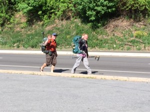 A couple of dawned hobo's...hobblin' in for another zero day...