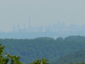 New York City skyline from about 35 miles away...
