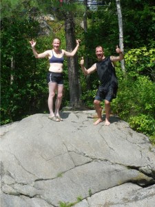 Break day swimming in a local creek with people from the Hikers Welcome Hostel at Glencliff...