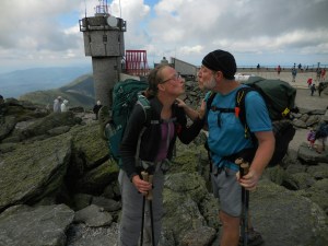 Collecting scientific data at the Mt. Washington weather station...