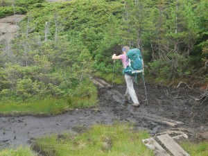 And across some muddy bogs...