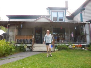 Hanging out at the Pine Ellis Hostel in Andover...