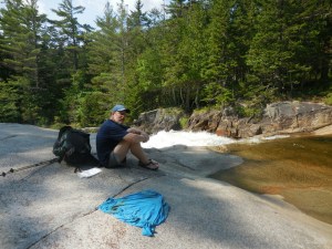 Cooling off at Little Niagara falls...