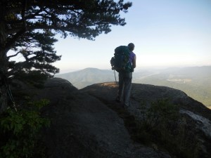 Atop Tinker Cliffs looking toward McAfee Knob...