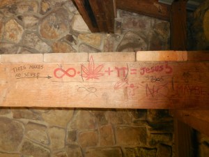 Just a little sample of the whacky graffiti seen in AT shelters...