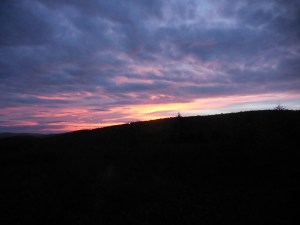 Sunset over Mt. Rodgers...here come's the wind & rain!