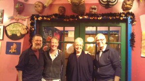 At Cuz's Uptown Barbeque with Uncle Calvin & Aunt Jean, who rescued us for a day in the Damascus area...