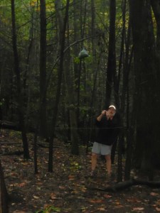 Jess thought it funny how intricate my bear-bag line weaving has become. Unfortunately it was too dark for the camera to pick out, but I thought the pic was funny nonetheless...